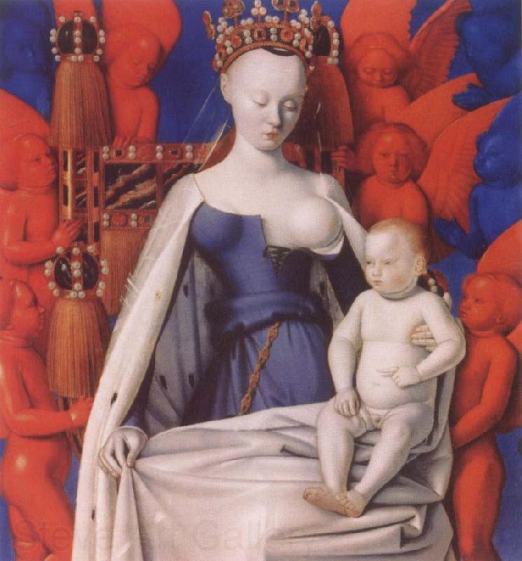 Jean Fouquet Virgin and Child Surrounded by angels Spain oil painting art